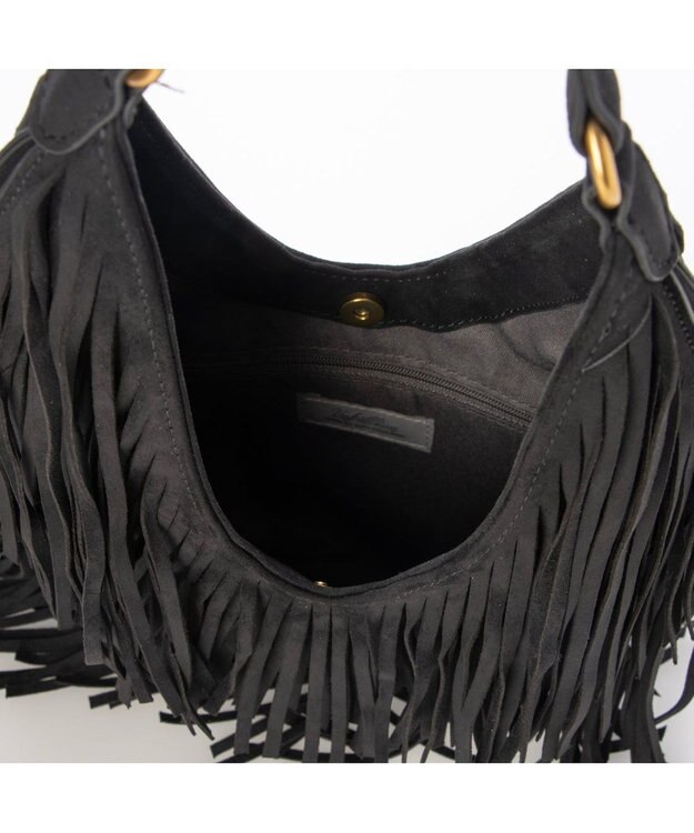 UNBILLION カシュカシュ cachecache / スエードフリンジセミショルダー ブラック