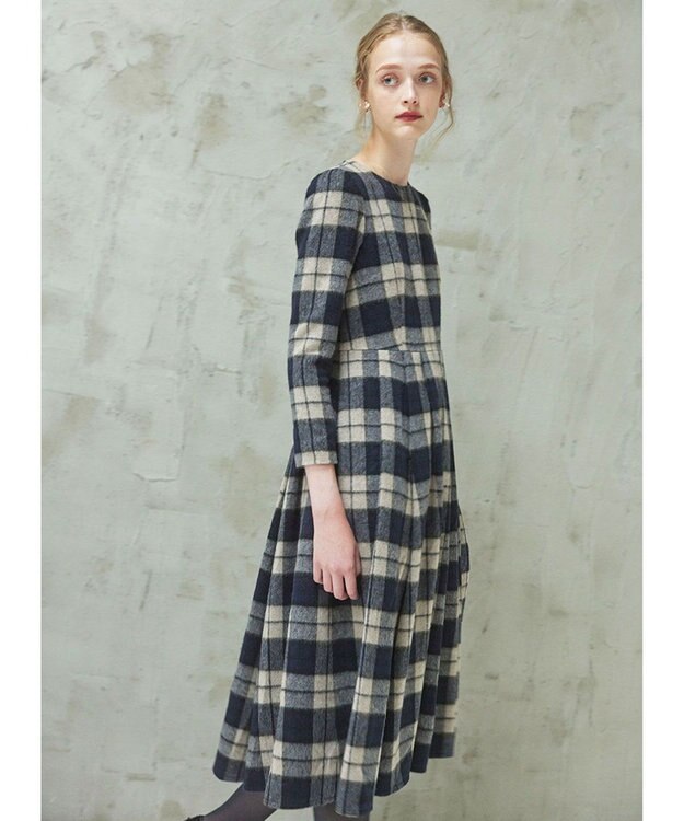 TOCCA 【00サイズあり】DAY TRIP ドレス ベージュ×チェック柄