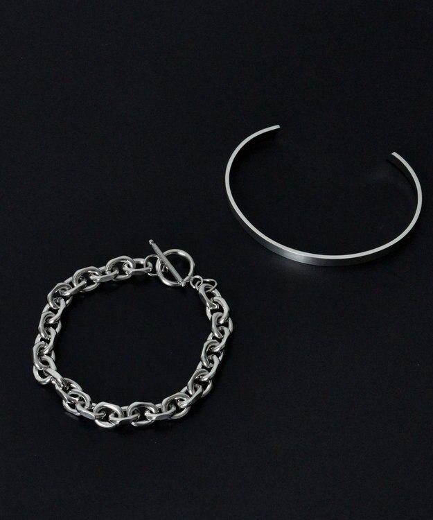 WEGO 【ユニセックス着用ITEM】M2Pステンレスバングルブレス 柄1