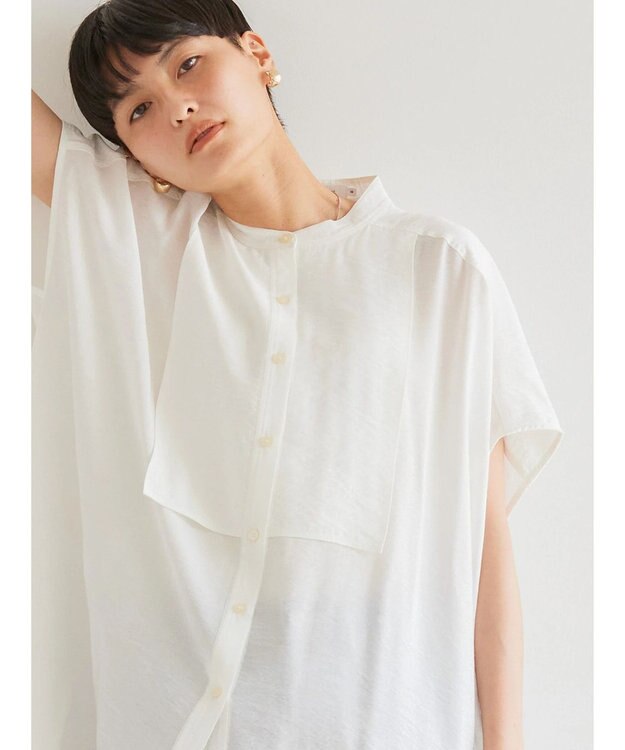 AMERICAN HOLIC ブザムフレンチスリーブバックオープンチュニック Off White