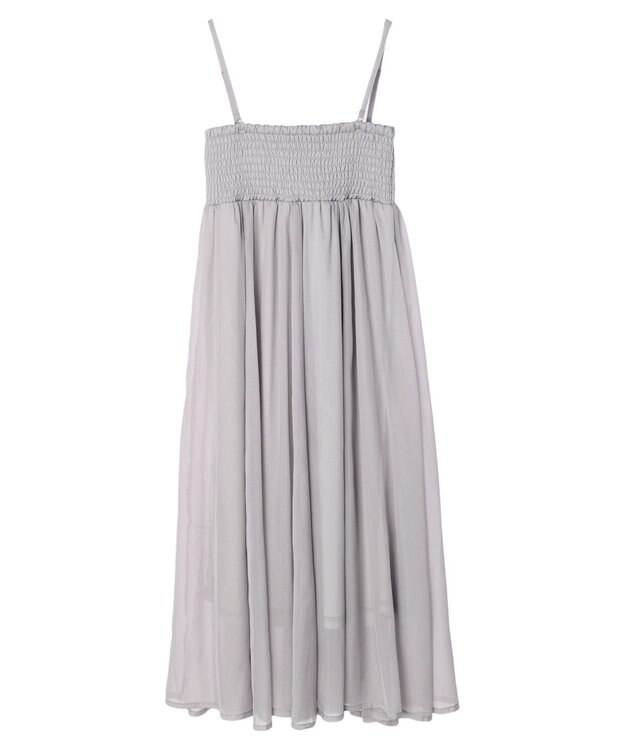 Green Parks ・ＥＬＥＮＣＡＲＥ　ＤＵＥ　ラメシフォンキャミワンピース Light Gray