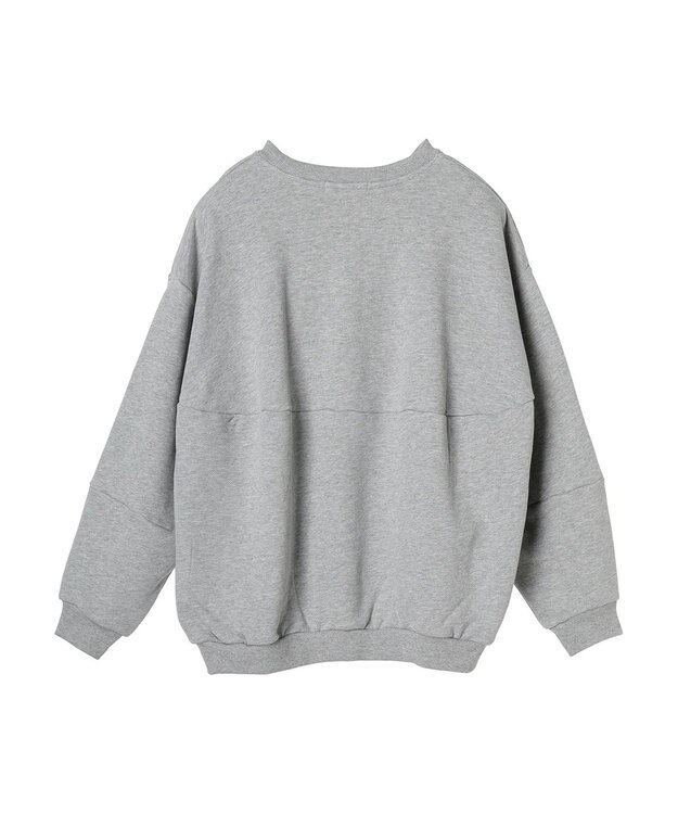 AMERICAN HOLIC ポケット付きバックドレープ裏毛プルオーバー Light Gray Mixture