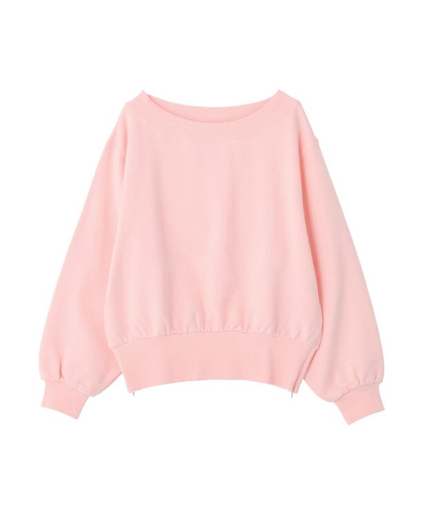 earth music&ecology 裾スリット裏毛プルオーバー Pink