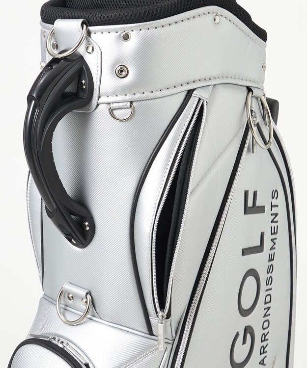23区GOLF 【UNISEX】セルフスタンドバッグ内蔵キャディバッグ キャリー付き 練習や電車移動に◎ シルバー系