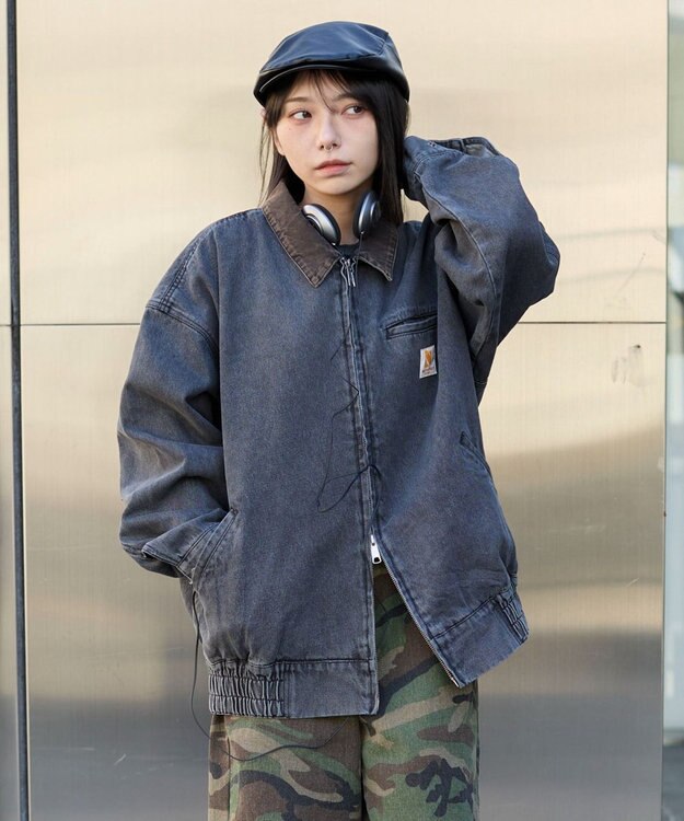 WEGO ワーカーズWジップデニムブルゾン ブラックその他