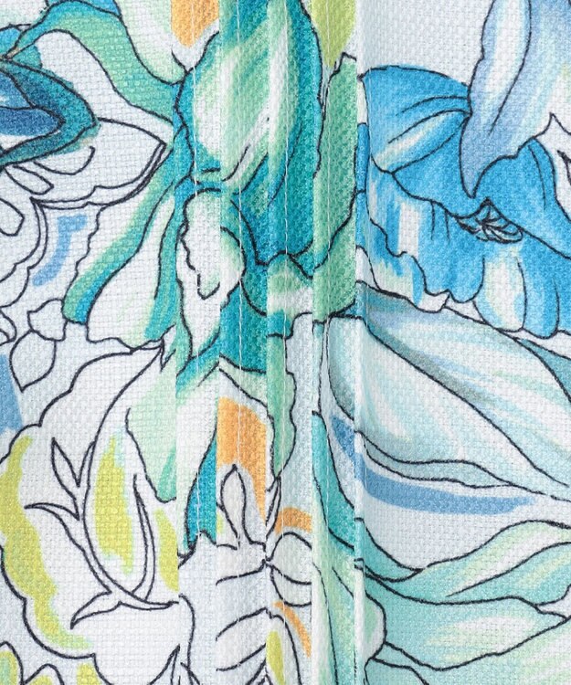 GRACE CONTINENTAL フラワーガーデンプリントトップ ブルー