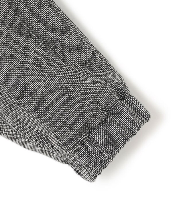 ICB 【洗える】 ライトスラブツイード ブルゾン ブラック×オフホワイト系