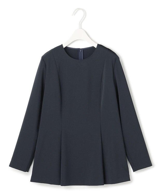 ICB L 【UVカット・防シワ・速乾・洗える】Fied タックデザインブラウス ネイビー系