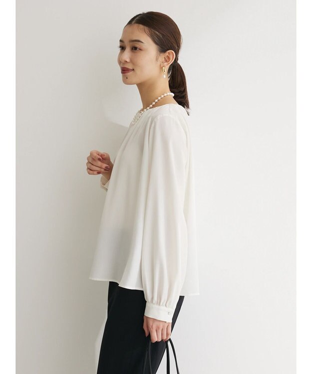 Green Parks ｅｆ－ｄｅ　ギャザーブラウス White