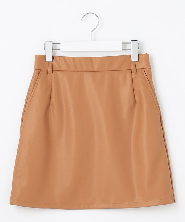 23区GOLF 【WOMEN】フェイクレザー スカート キャメル系