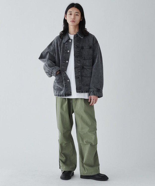 WEGO デニムカバーオール ブラック