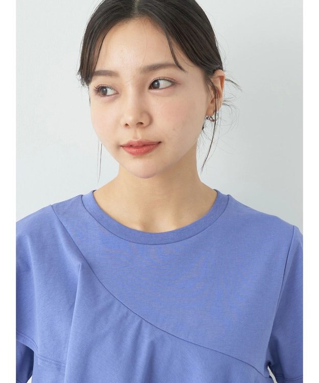 earth music&ecology フロントフリルプルオーバー Blue