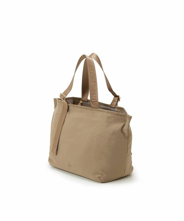 TOPKAPI 【Breath TOPKAPI】Freely フリーリー ナイロン ロゴテープ  トートバッグ A4対応 ベージュ