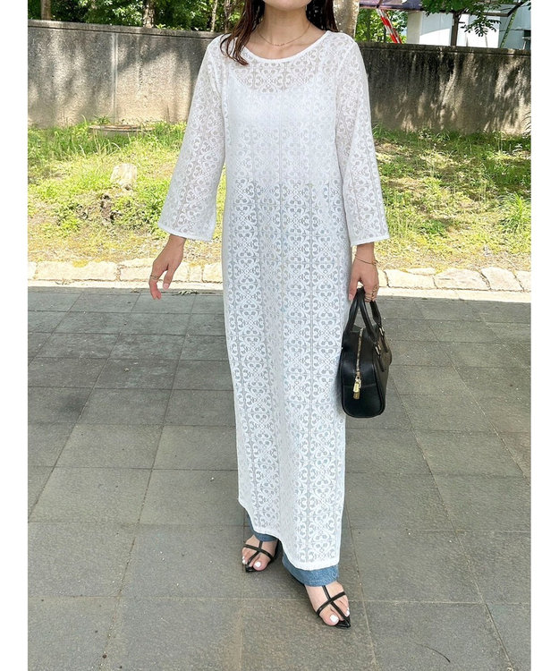 Green Parks AnriettMusee レースロングワンピース Off White