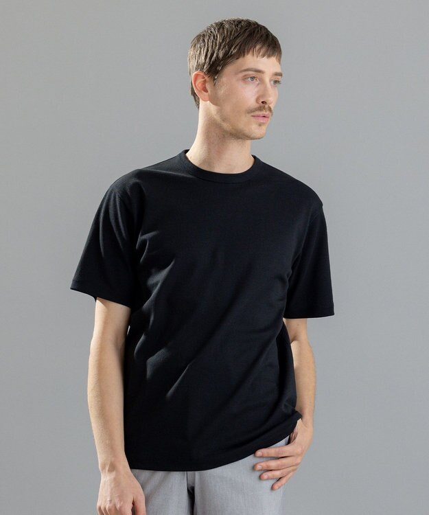 JOSEPH HOMME スビンギザカノコ　クルーネック ブラック系