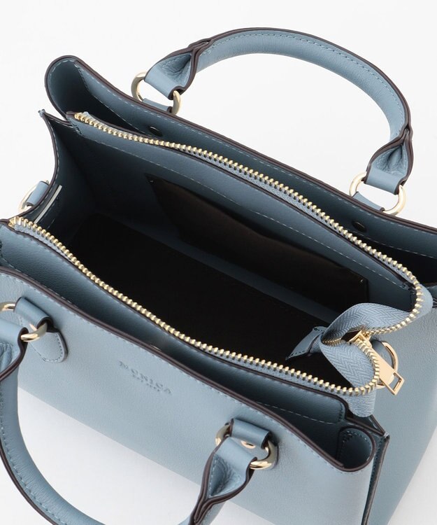 LA BAGAGERIE 【MONICA】スクエア2WAYハンドバッグ ブルー