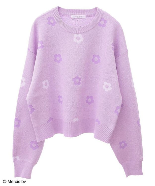 Green Parks Ｍｉｆｆｙ／フラワージャガードニットプルオーバー Lavender