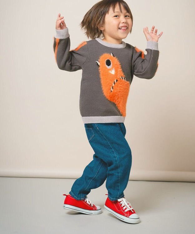 ami amie 【UNISEX】ひとつ目モンスタープルオーバー85cm～130cm グレー