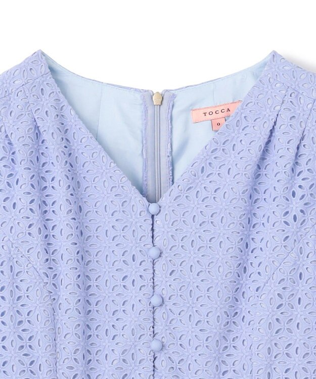 TOCCA 【洗える・消臭】FLOWER OF ZELLIGE ドレス アイスブルー