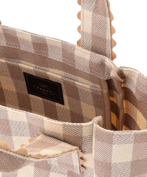 TOCCA 【WEB＆一部店舗限定】WAVES HANDLE TOTE トートバッグ ベージュ系1