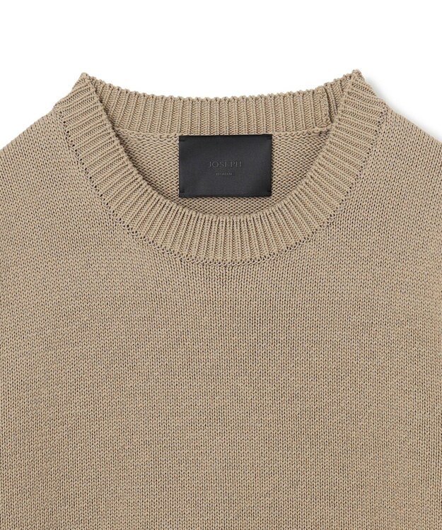 JOSEPH HOMME 【HIGH GRADE LINE】コットンコードブレート　クルーネックニット ベージュ系