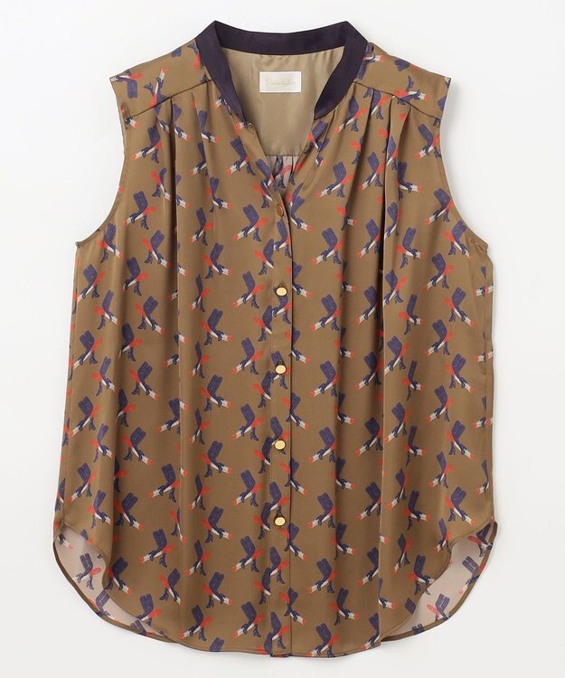 GRACE CONTINENTAL ナイトparisブラウス カーキ