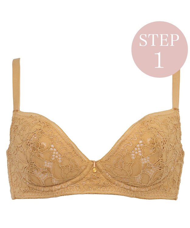 BRADELIS New York 【BRADELIS New York / 育乳補整ブラ・STEP1 集める】ジャスミンステップ1ブラ26S1 イエローゴールド