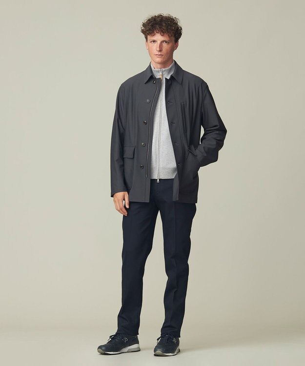 J.PRESS MEN 【MECHANICAL】ハイパワーストレッチ クラシックドライビングジャケット グレー系