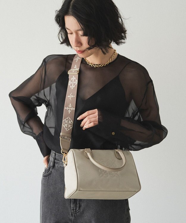 russet コーデュラナイロン2WAYミニボストンバッグ(CE-1721-WEB) L.Greige