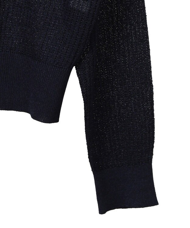 AMERICAN HOLIC メタルライクニットポロ Navy