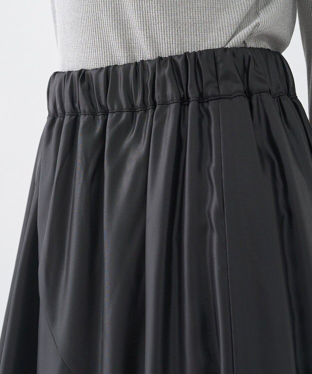 earth music&ecology シャイニーラッフルスカート Black