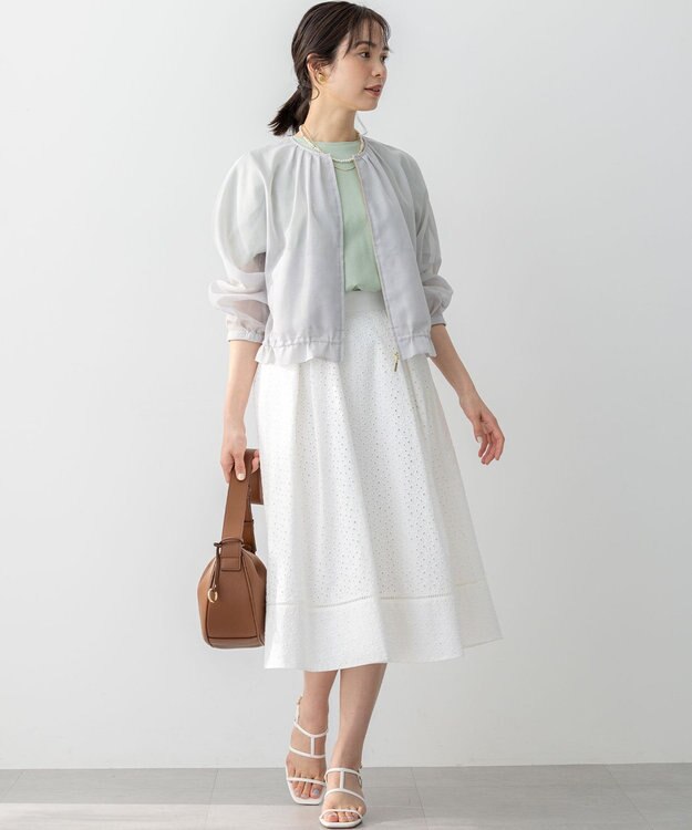 組曲 S エンブロイダリーレース スカート アイボリー系