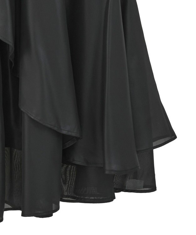 earth music&ecology シャイニーラッフルスカート Black