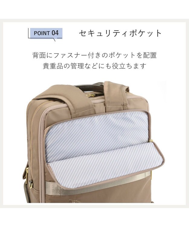 ACE BAGS & LUGGAGE ace. フィッテム レディースビジネスリュック エキスパンド A4 14.0インチPC 68684 エース ベージュ