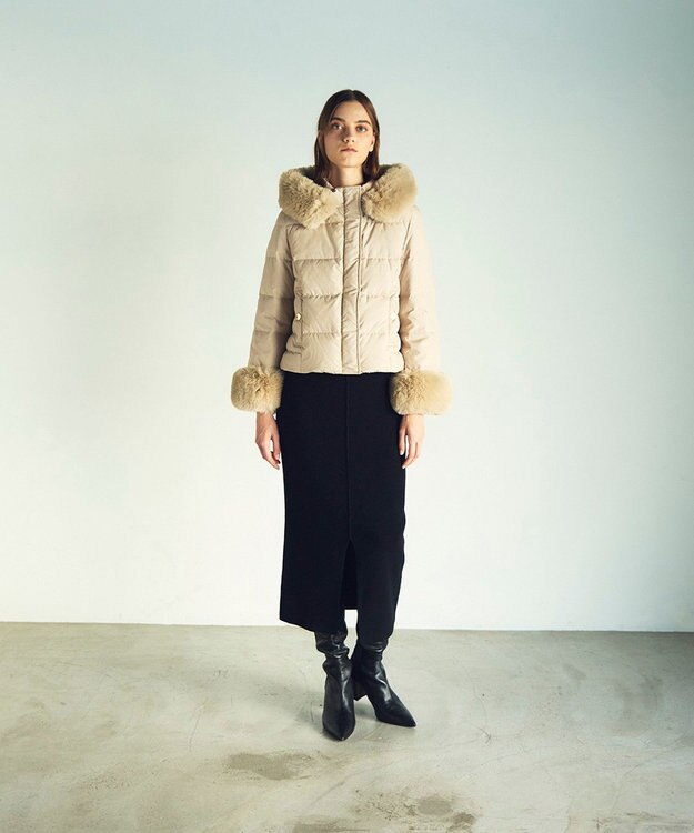 GRACE CONTINENTAL コンパクトダウンジャケット ベージュ