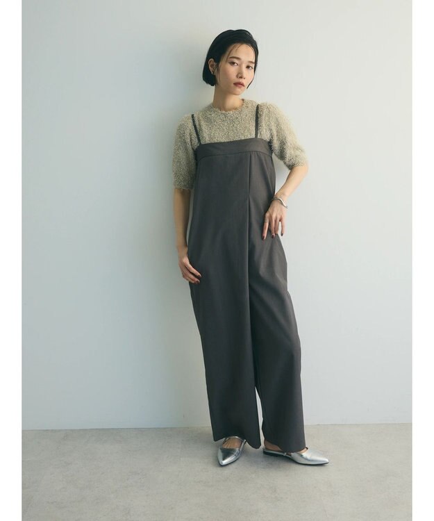 Green Parks armonia．ラップサロペット Charcoal Gray
