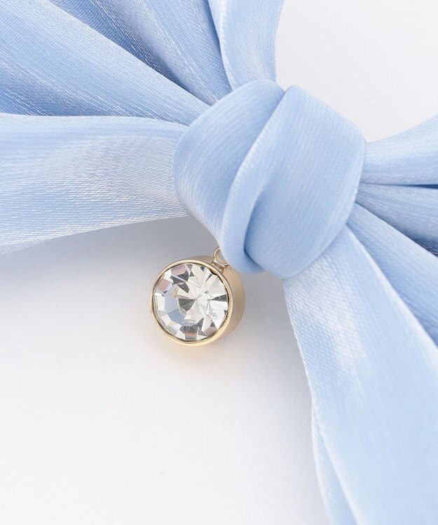 ANY KIDS リボンヘアクリップ サックスブルー