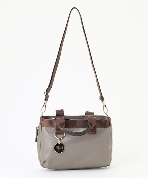 LA BAGAGERIE 【コットン×ポリウレタン】シャイニーミニマムトート グレー