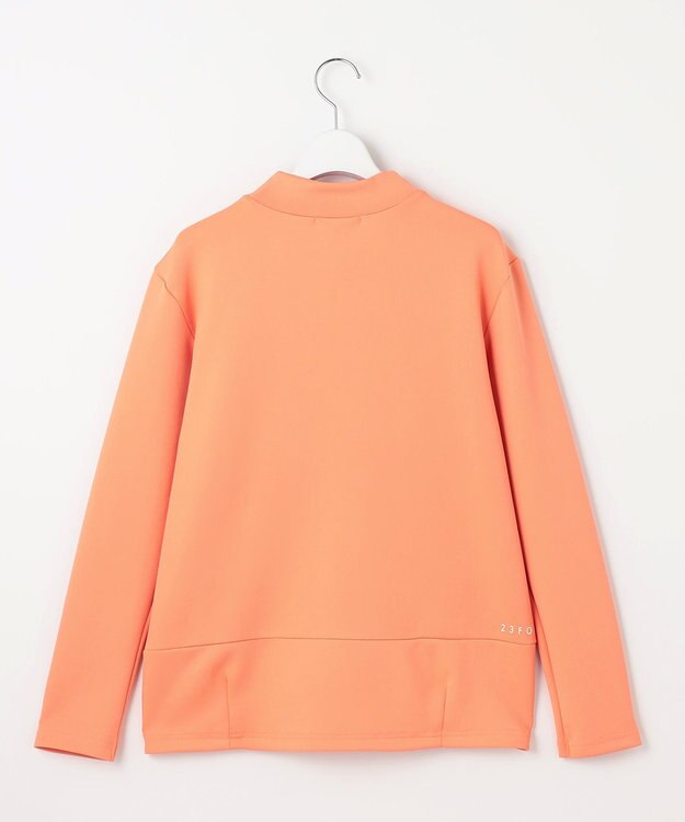 23区GOLF 【23Fondation/WOMEN】長袖 モックネックシャツ ライトオレンジ系