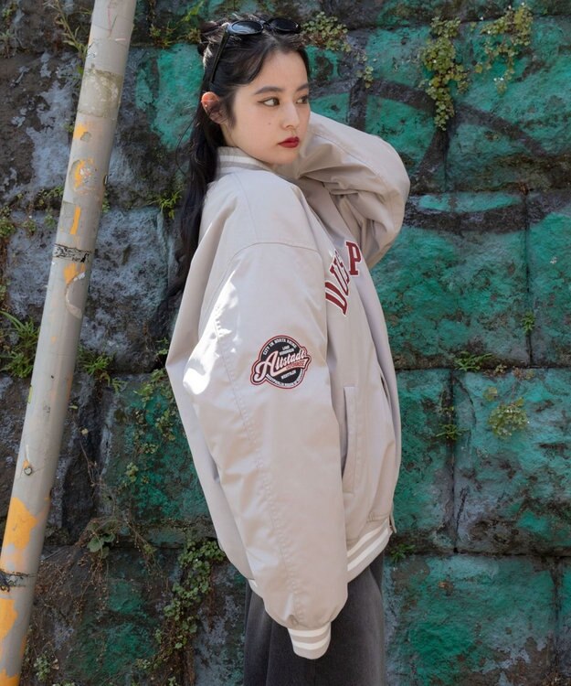 WEGO 【ユニセックス着用ITEM】グラフィックパファースタジャン グレー