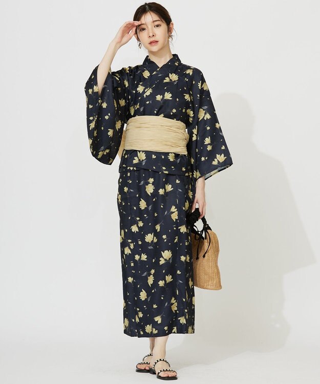 ANY SIS 【着付け簡単5点セット】2WAY セパレート浴衣セット ネイビー系