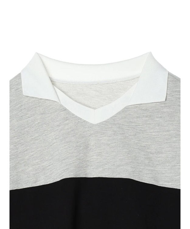 Green Parks ＥＧＯＩＳＴ　ロゴ刺しゅうラガーシャツ Gray