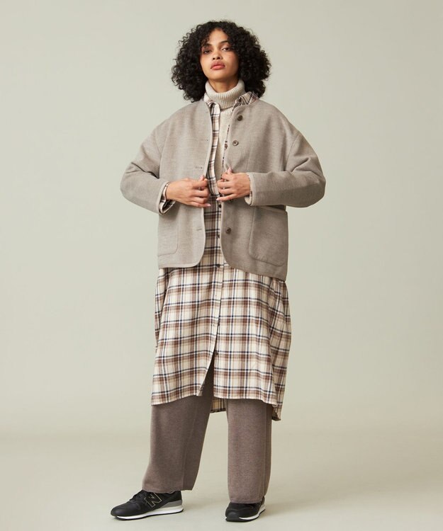 J.PRESS YORK STREET 【WOMEN】ウールカシミヤ タートルネックニット ベージュ系