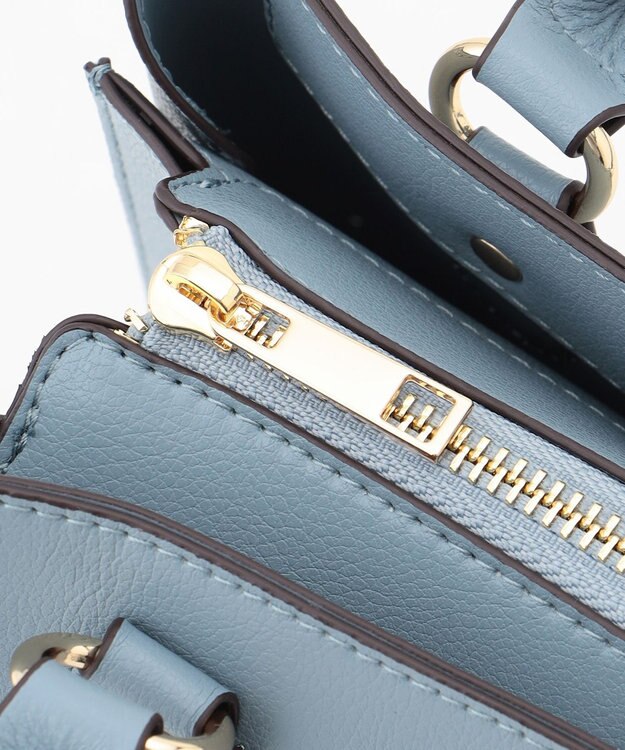 LA BAGAGERIE 【MONICA】スクエア2WAYハンドバッグ ブルー