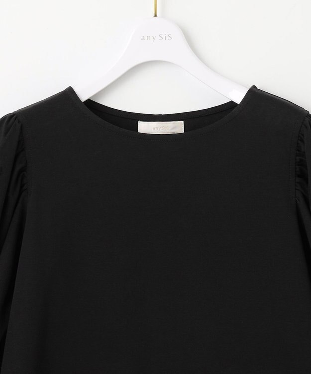 ANY SIS 【接触冷感】美人 ボリュームスリーブ カットソー ブラック