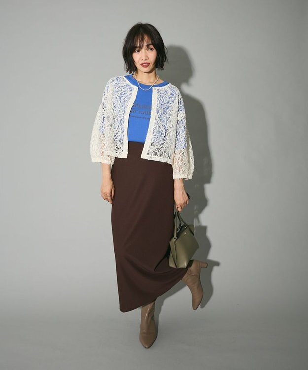 Green Parks ５分袖フロッキーロゴプリントＴＥＥ Blue