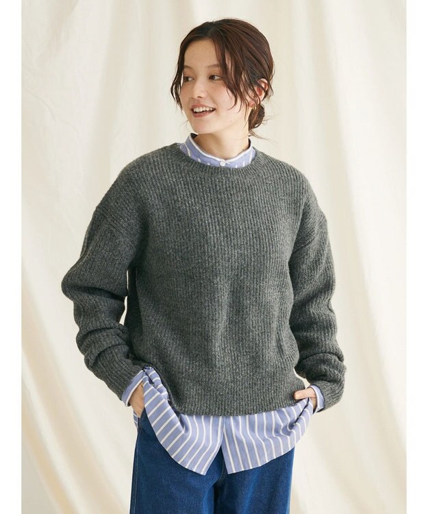 CRAFT STANDARD BOUTIQUE ブークレニットプルオーバー Dark Gray Mixture