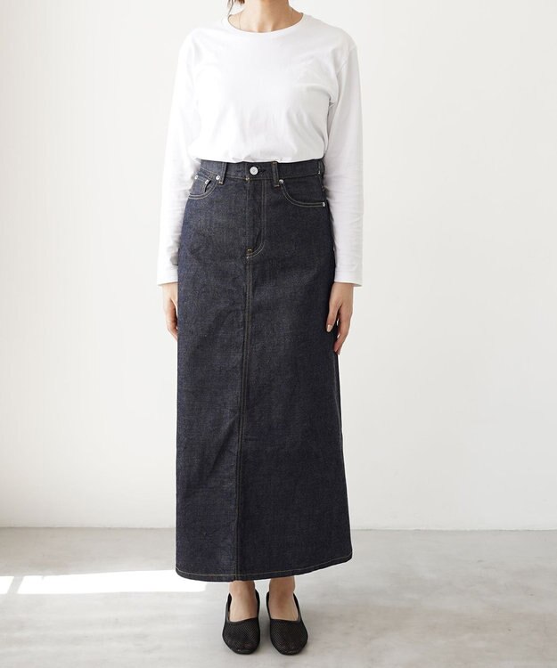 woadblue 人気NO.1 デニムスカート リジッドブルー RIGIDBLUE