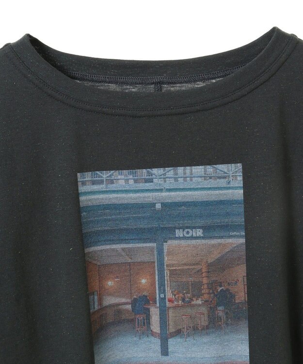 CRAFT STANDARD BOUTIQUE ラメ天竺フォトプリントロンTEE Charcoal Gray