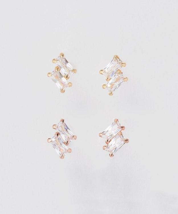 Phoebe 【K10】ツインバケットピアス　ローズゴールド ローズゴールド